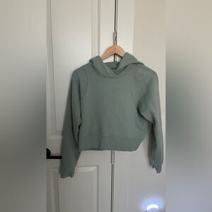 Seafoam green cropped hoodie